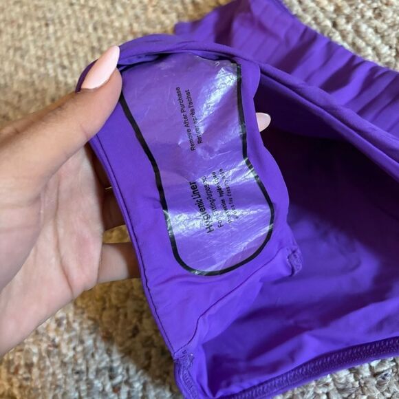 NWT Lululemon Ribbed High-Waist Skimpy-Fit Swim Bottom Atomic Purple- Size 8 - Picture 5 of 10
